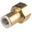 Flomasta  Brass Push-Fit Adapting Female Coupler Pipe Fitting Adaptor 15mm x 3/4"