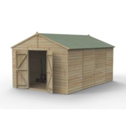 Forest Beckwood 10' x 14' 6" (Nominal) Apex Shiplap Timber Shed with Assembly