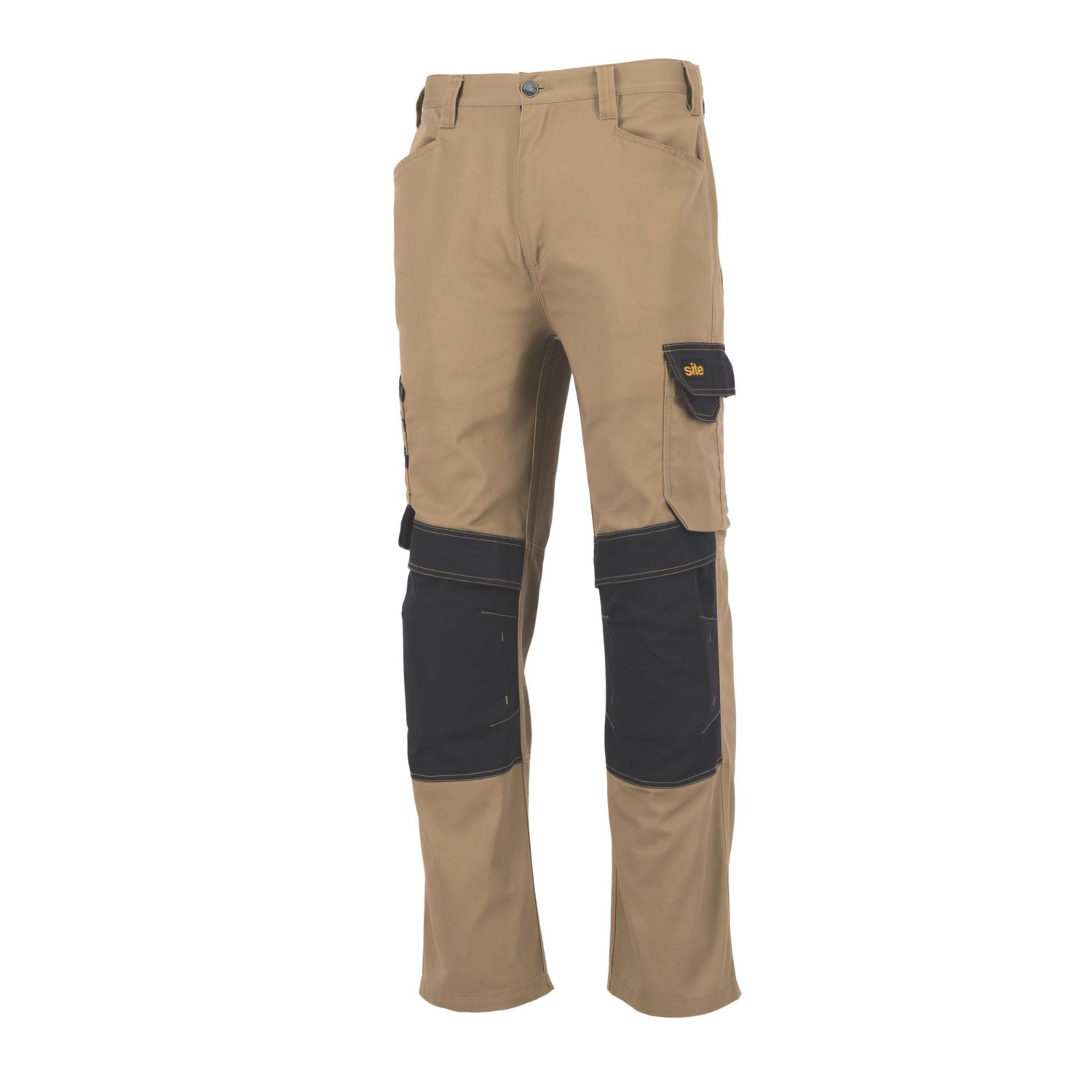 Site Coppell Work Trousers Tan/Black 38" W 32" L (412RV)