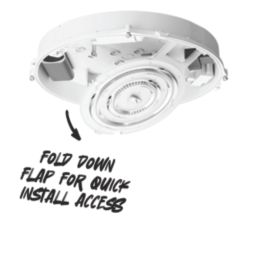 TCP  Indoor & Outdoor Non-Maintained Emergency Round LED Bulkhead Light White 14/18/22W 1900/1995lm