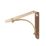 Essentials Arc  Shelf Brackets Brushed Brass 230mm x 180m 4 Pack