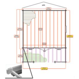 Shire Avalon 12' x 14' 6" (Nominal) Apex Timber Log Cabin