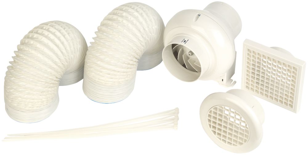 Manrose SCF200T 4" Centrifugal Bathroom Shower Extractor Fan Kit with Timer Chrome 240V