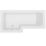 Essentials Acrylic L-Shape Shower Bath Left-Hand