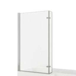 Essentials Acrylic L-Shape Shower Bath Left-Hand