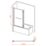 Essentials Acrylic L-Shape Shower Bath Left-Hand