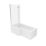Essentials Acrylic L-Shape Shower Bath Left-Hand