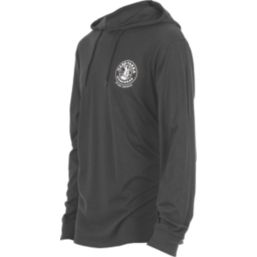 Hard Yakka Heritage Icon Lightweight  Hooded Sweatshirt Charcoal X Large 31" Chest