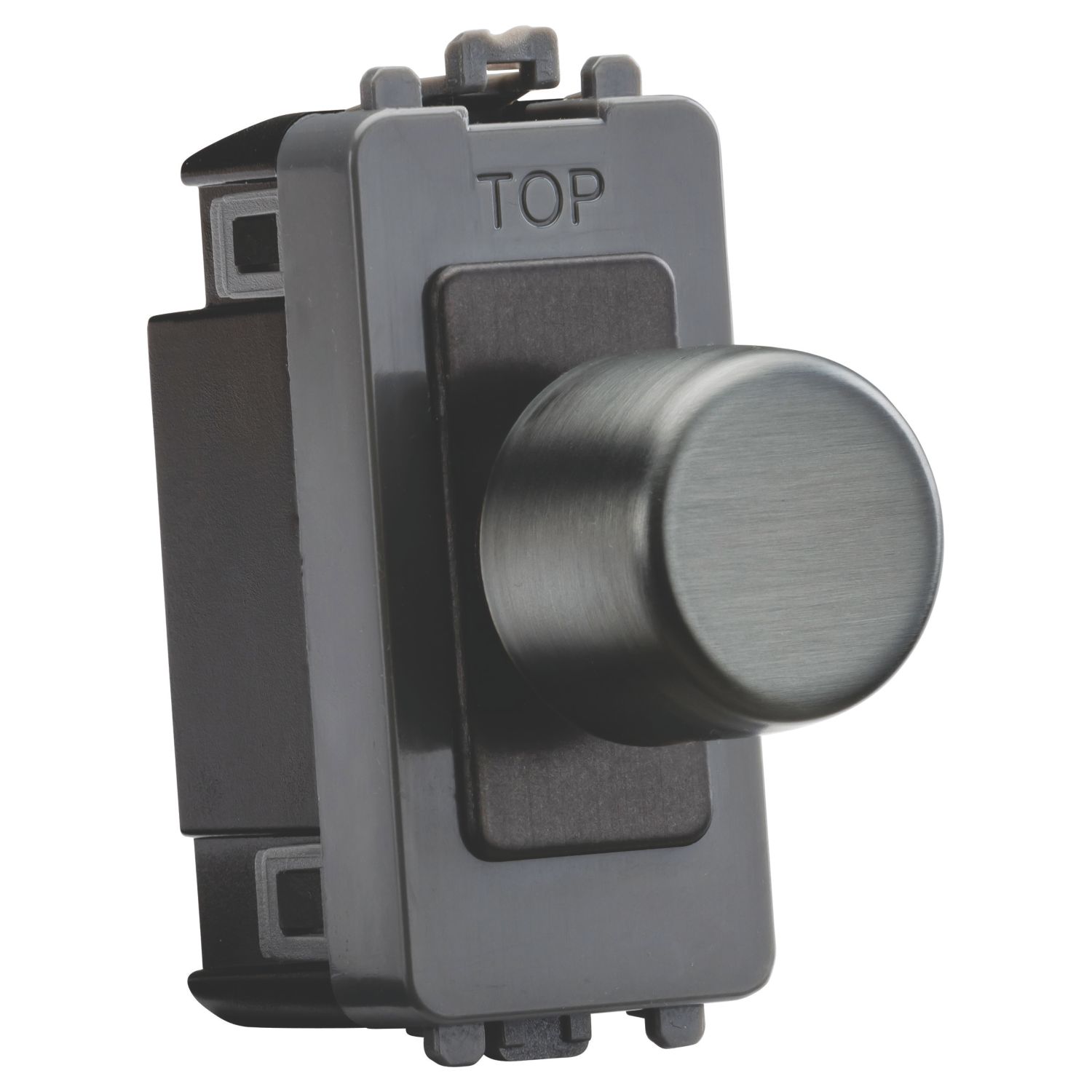 Knightsbridge 6A 2-Way Grid Dummy Dimmer Switch Black Nickel (413CR)