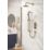 Bristan Frammento HP/Combi Flexible Concealed Brushed Brass Thermostatic Dual Control Shower Kit