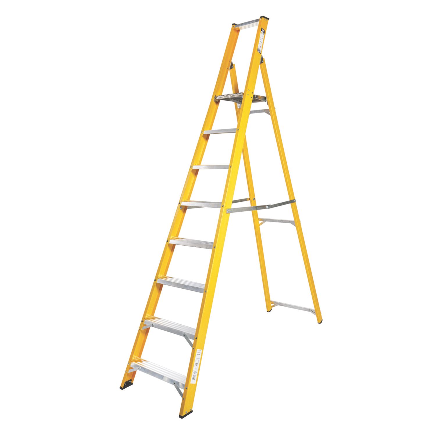 Lyte Fibreglass 2.71m 8 Step Platform Step Ladder (413FG)
