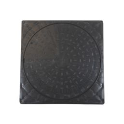 FloPlast Push-Fit Square Frame & Chamber Cover 450mm