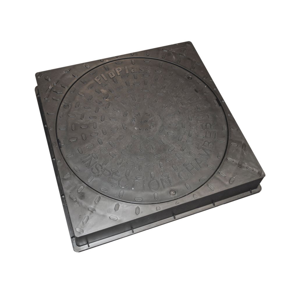 FloPlast Push-Fit Square Frame & Chamber Cover 450mm