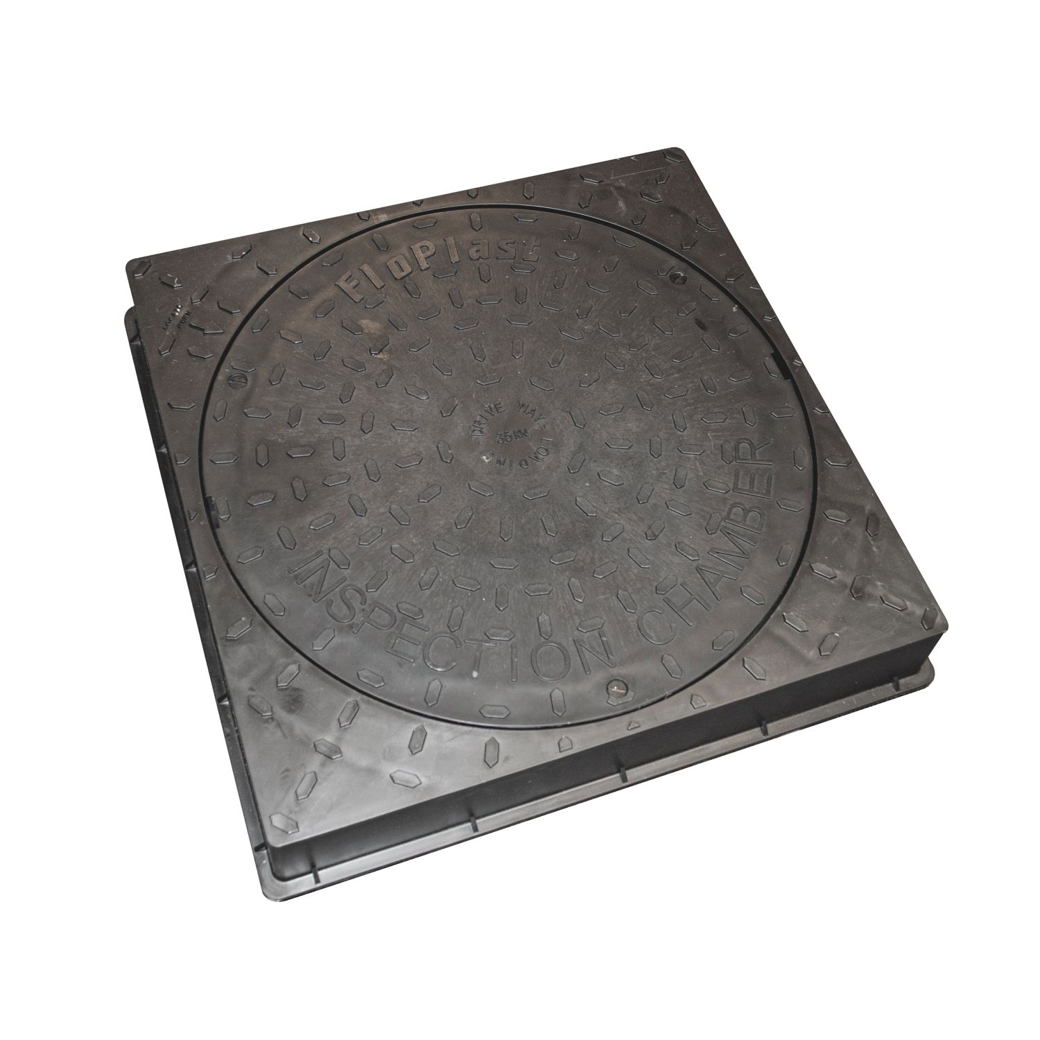 FloPlast Push-Fit Square Frame & Chamber Cover 450mm (413KJ)