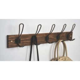 Hardware Solutions 5-Hook Rail Antique Bronze 600mm x 140mm