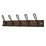 Hardware Solutions 5-Hook Rail Antique Bronze on Antique Board 600mm x 140mm