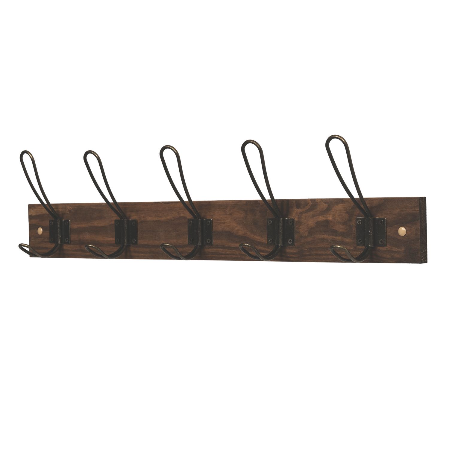 Hardware Solutions 5-Hook Rail Antique Bronze 600mm x 140mm (413KK)