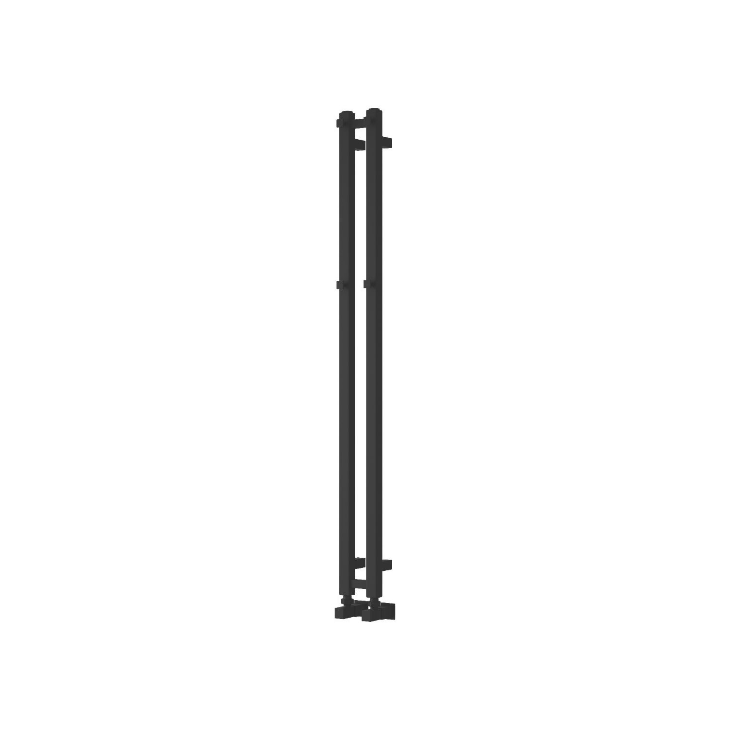 Reina 1200mm x 108mm 662BTU Black Flat Designer Towel Radiator (413LH)
