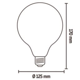 Calex  E27 G125 LED Virtual Filament Smart Light Bulb 7W 806lm
