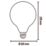 Calex  E27 G125 LED Virtual Filament Smart Light Bulb 7W 806lm