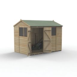 Forest Beckwood 9' 6" x 6' (Nominal) Reverse Apex Shiplap Timber Shed with Base & Assembly