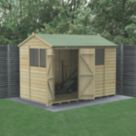 Forest Beckwood 9' 6" x 6' (Nominal) Reverse Apex Shiplap Timber Shed with Base & Assembly