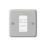 MK Contoura 1-Gang Master Telephone Socket Grey with White Inserts