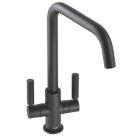 Abode Globe Quad Dual-Lever Mono Mixer Kitchen Tap Black