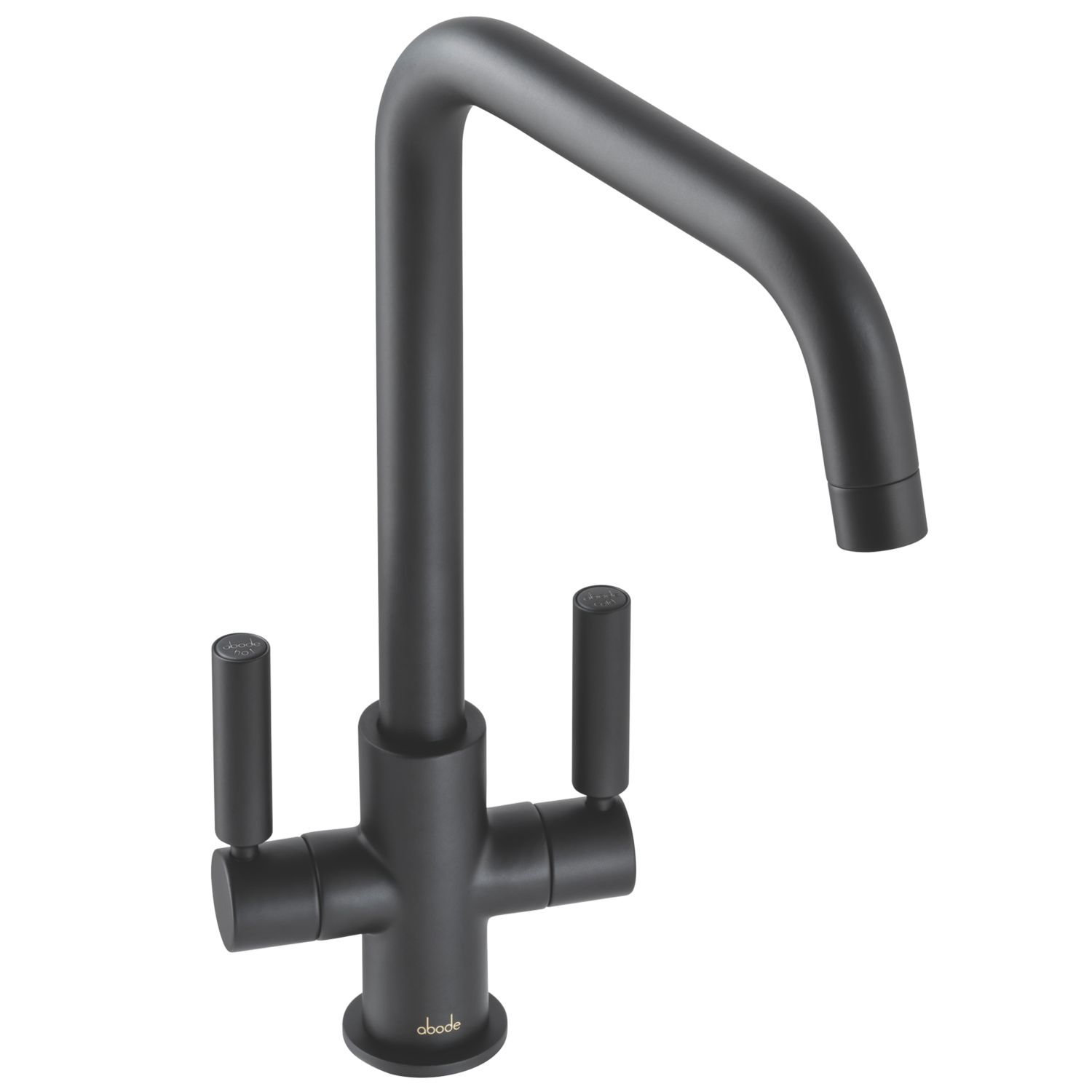 Abode Globe Quad Dual-Lever Mono Mixer Kitchen Tap Black (413RK)