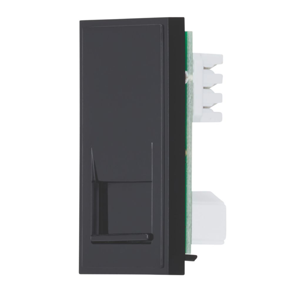 Contactum Media Modular  Slave Telephone Socket Black