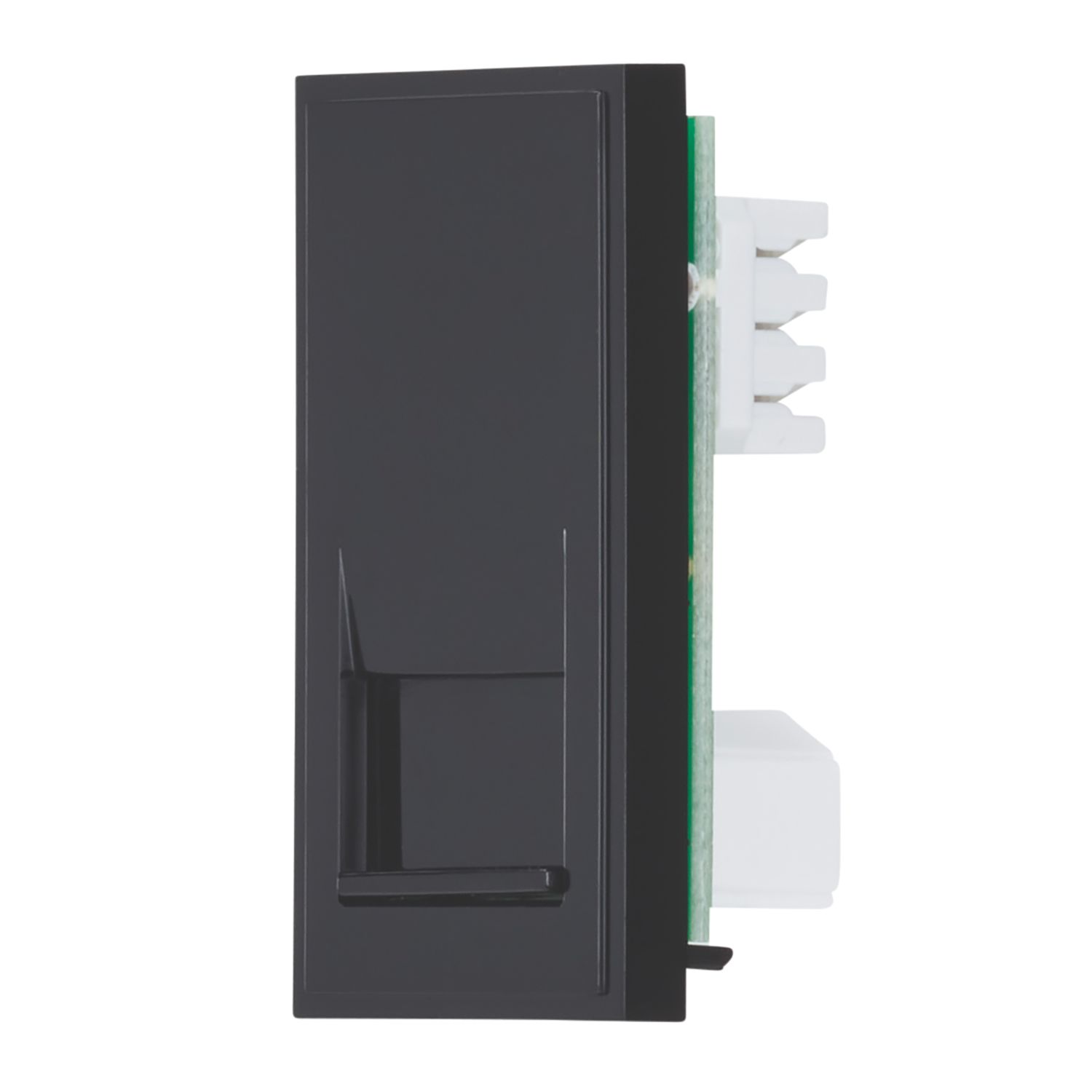 Contactum Media Modular Slave Telephone Socket Black (413RP)