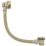 Highlife Bathrooms  Brushed Brass Round Head Bath Overflow Filler Tap  With Clicker Waste
