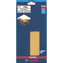 Bosch Expert C470 60 Grit 14-Hole Punched Multi-Material Sanding Sheets 230mm x 115mm 10 Pack