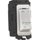 Knightsbridge Curved Edge 10A Grid 3-Pole Fan Isolator Switch White