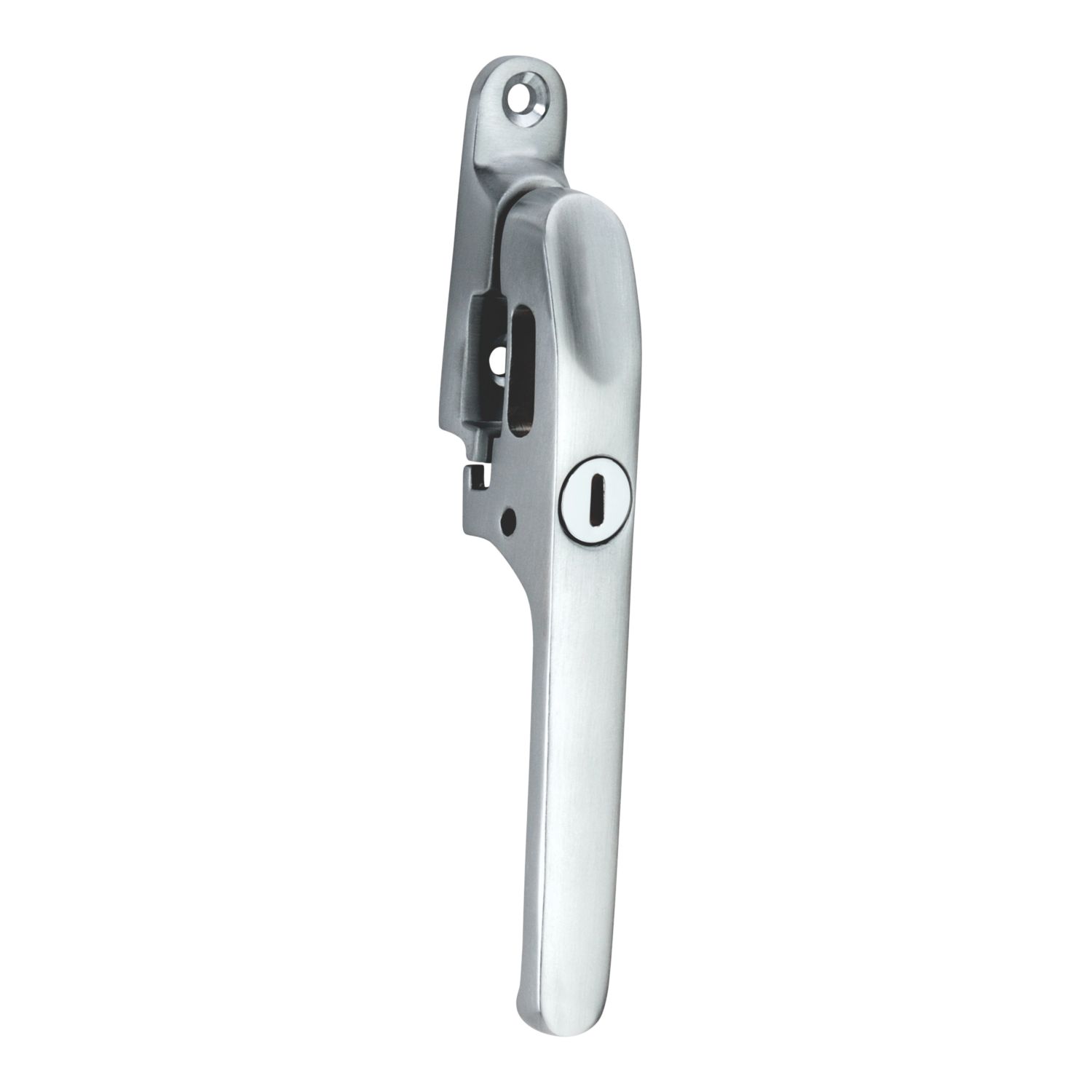 Smith & Locke Reversible Modern Lockable Casement Fastener Satin Chrome (413YX)
