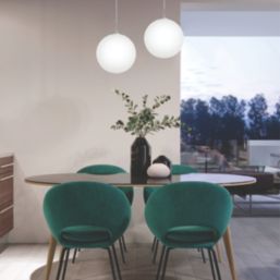 Eglo Rondo Pendant Light Satin Nickel/White