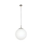 Eglo Rondo Pendant Light Satin Nickel/White