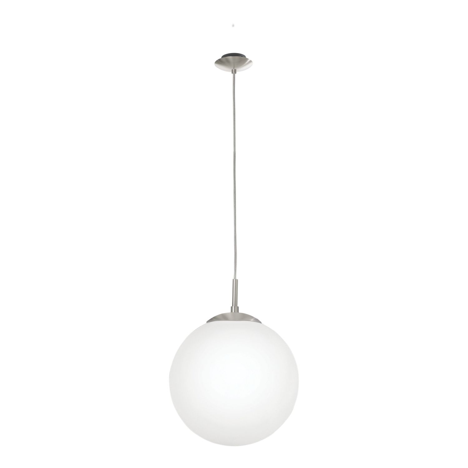 Eglo Rondo Pendant Light Satin Nickel/White (414CX)
