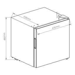 Essentials NNWC14UK Freestanding Black 14 Bottle Wine Cooler 470mm