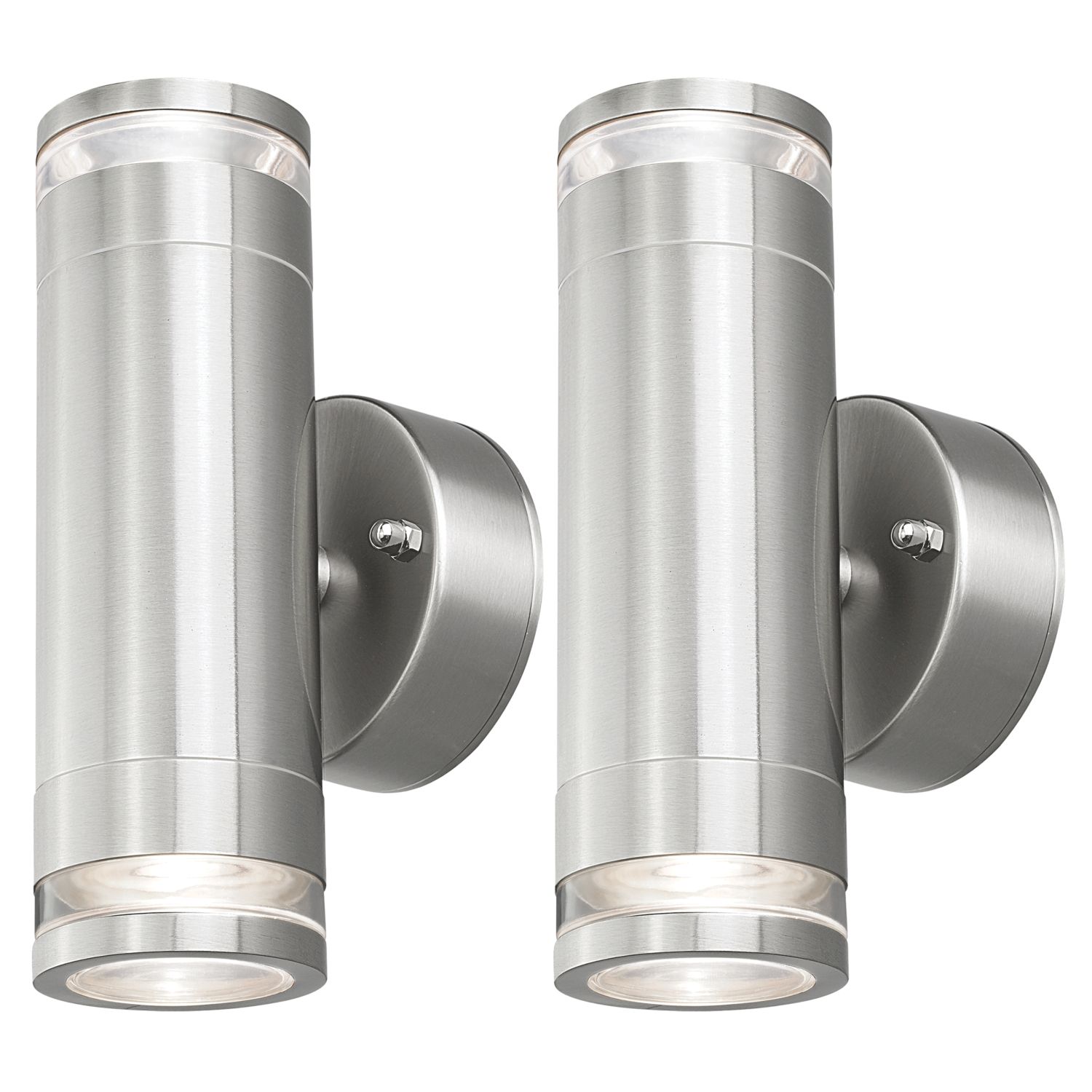 4lite WiZ Marinus Outdoor LED Bi-Directional Smart Wall Lights Stainless Steel 5W 350lm (414GR)
