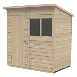 Forest  6' x 4' (Nominal) Pent Overlap Timber Shed