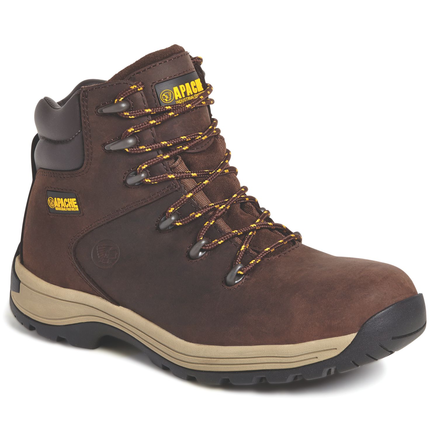 Apache AP315CM Size 9 Brown Water-Resistant Steel Toe Cap Safety Boots (414KV)