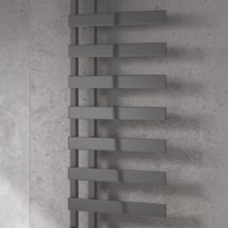 Reina 1235mm x 500mm 1482BTU Gunmetal Flat Designer Towel Radiator