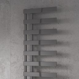 Reina 1235mm x 500mm 1482BTU Gunmetal Flat Designer Towel Radiator
