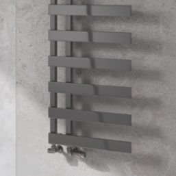 Reina 1235mm x 500mm 1482BTU Gunmetal Flat Designer Towel Radiator