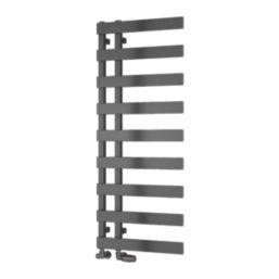 Reina 1235mm x 500mm 1482BTU Gunmetal Flat Designer Towel Radiator