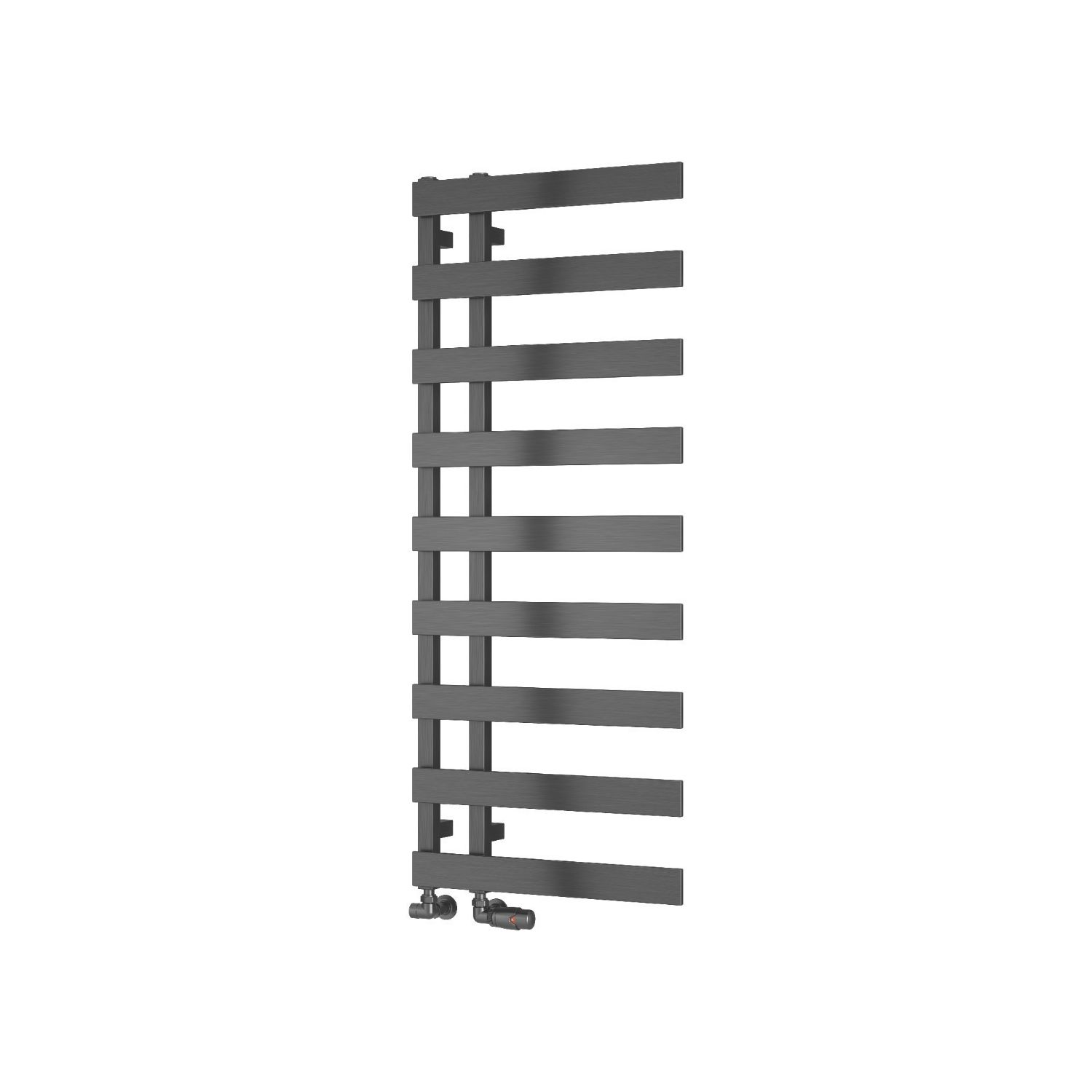 Reina 1235mm x 500mm 1482BTU Gunmetal Flat Designer Towel Radiator (414LH)