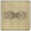 LAP  2-Gang 2-Way LED Dimmer Switch  Antique Brass with Colour-Matched Inserts