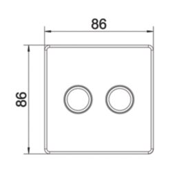 LAP  2-Gang 2-Way LED Dimmer Switch  Antique Brass with Colour-Matched Inserts