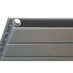 Ximax Oceanus 595mm x 1800mm 5922BTU Silver Horizontal Designer Radiator